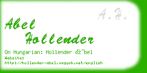 abel hollender business card